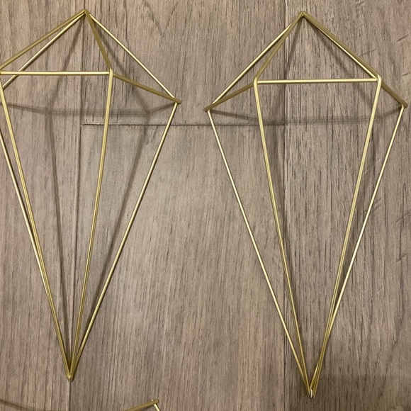 6 pc -large gold tone metal diamond shape wall art / craft projects - Picture 4 of 7